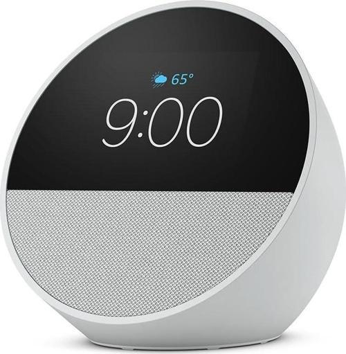 Echo Spot Alarmlı Saat Akıllı Asistan Hoporlör Beyaz