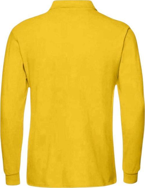 Erkek Çocuk Uzun Kol %100 Pamuklu Polo Yaka T-Shirt Günlük Ve Okul Uniforma Okul T-Shirt Sarı 11-12 Yaş