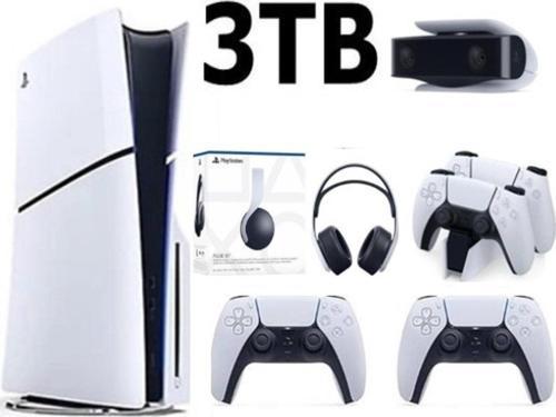 Playstation 5 Slim Cd Edition 3TB +2.Dualsense Kol +Kamera+3D Plus Kulaklık+ Şarj İstasyonu