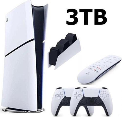 Playstation 5 Slim Dijital 3TB+2.DualSense Kol+ŞARJ İSTASYONU+MEDİA KUMANDA