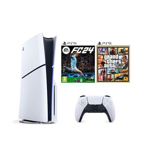 Playstation 5 Slim CD'Lİ  Edition+PS5 FC 24+PS5 GTA 5 OYUN CD'Sİ