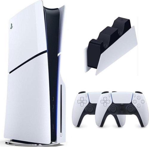 Playstation 5 Slim CD'Lİ +2.Dualsense + Şarj İstasyonu Oyun Konsolu