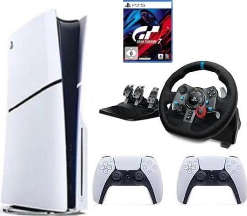 Playstation 5 Slim Cd'li Edition + 2. Dualsense + G29 Driving Force Yarış Direksiyonu + GT 7 Oyunu