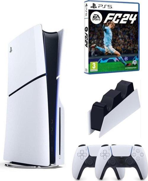Playstation 5 Slim CD'Lİ Edition +2.Dualsense + Şarj İstasyonu+ FC 24