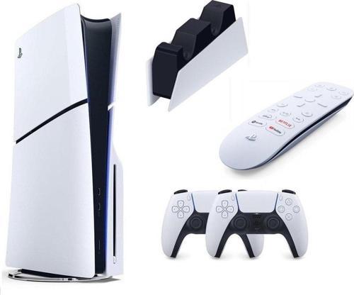 Playstation 5 Slim CD'Lİ Edition +2.Dualsense + Şarj İstasyonu+PS5 Media kumanda Oyun Konsolu