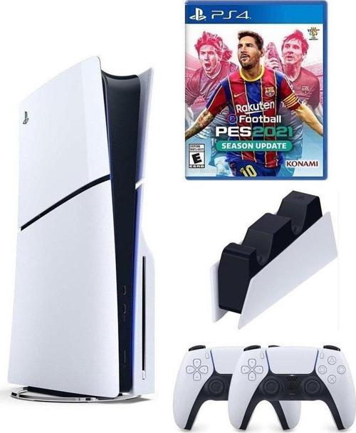Playstation 5 Slim CD'Lİ+2.Dualsense+Şarj İstasyonu+Pes 21 OYUNU
