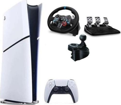 Playstation 5 Slim Dijital Edition+ G29 Driving Force Yarış Direksiyonu + Shifter
