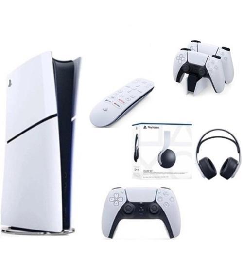 Playstation 5 Slim Dijital+ Şarj İstasyonu+ Media Kumanda +3D PLUS KULAKLIK