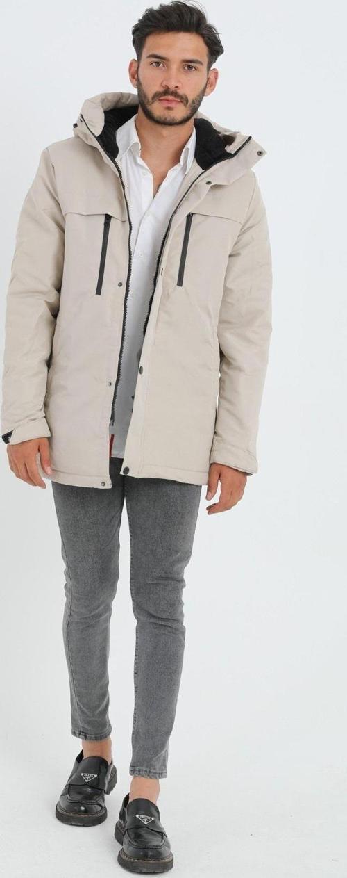 Spor Erkek Polarlı Su Ve Rüzgar Geçirmez Kapüşonlu Mont & Kaban & Parka