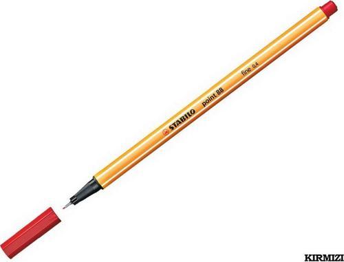 Keçe Uçlu İnce Kalem 88 Point 0.4 MM Kırmızı (1 Adet)