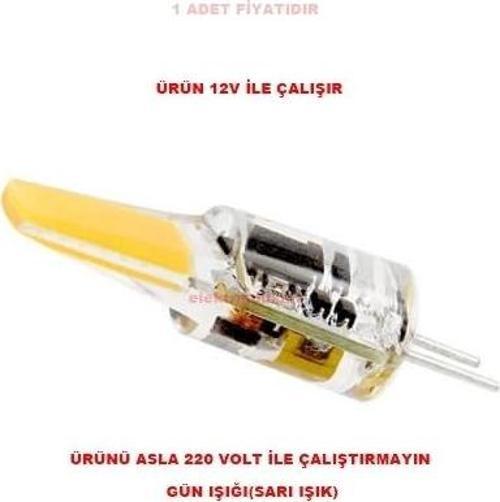 12v 3w Cop Ledli Kapsül Ampul G4 Duylu 3200K Günışığı (30w Işık Verir)