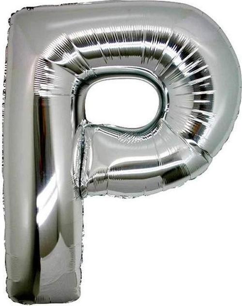 P Harf Folyo Balon Gümüş Renk 40 İnç