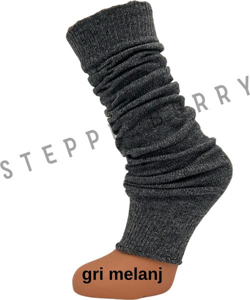 Gri Melanj Modern Yün Tozluk