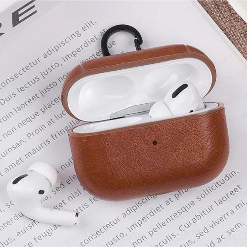 Airpods Pro (2. Nesil) Lüx Deri Suni Deri Kılıf 360 Koruma