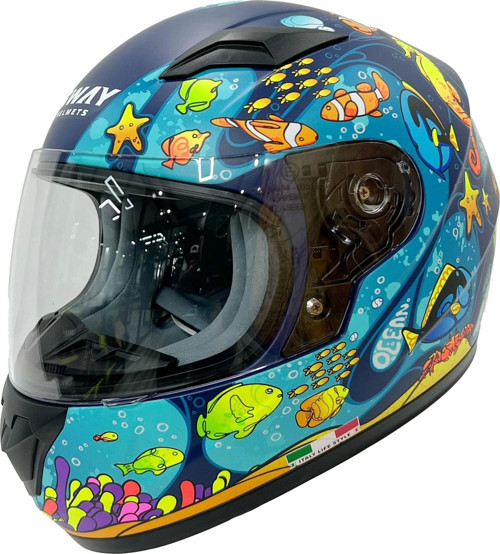 KASK SWAY ÇOCUK SW 815K OCEAN Black Blue Full Face