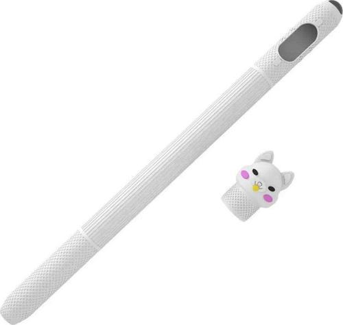 Apple Pencil 2. Nesil Uyumlu Koruyucu Silikon Kılıf  Sevimli Kedi Figürlü (Ürün Kalem Değildir)