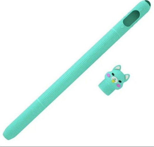 Apple Pencil 2. Nesil Uyumlu Koruyucu Silikon Kılıf Sevimli Kedi Figürlü (Ürün Kalem Değildir)