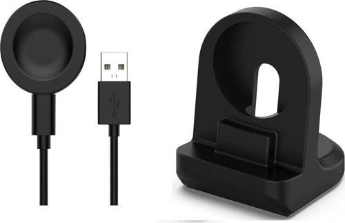 Huawei Watch Gt 4 / Gt 4 Pro Manyetik Usb Şarj Kablosu + Silikon Şarj Standı Tutucu