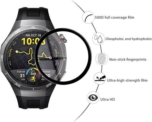 Huawei Watch Gt5 Pro 46Mm Tam Kaplayan Nano Ekran Koruyucu Film 2 Adet
