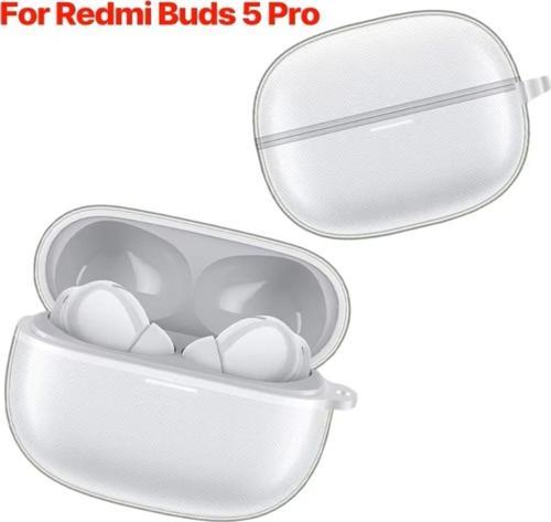 Xiaomi Redmi Buds 5 Pro Uyumlu Transparan Silikon Kılıf (Ürün Sadece Kılıftır)