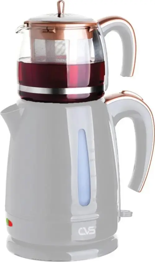 CVS Latife DN 1547 1600 W Cam Demlikli Çay Makinesi BEYAZ