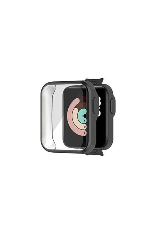 Xiaomi Mi Watch Lite Uyumlu 360 Koruma Ultra Önü Kapalı Silikon Kılıf