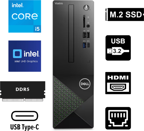 Vostro 3030 i5-12400 24 GB 1 TBSSD UHD Graphics FreeDos N6004VDT3030MTU BT5