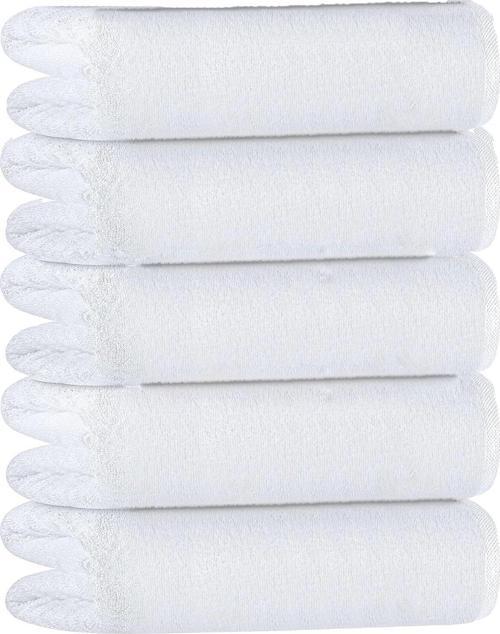 5 li Otel Banyo Havlusu %100 Pamuklu 70X150 Cm Beyaz 20/2 Ring 600 Gr