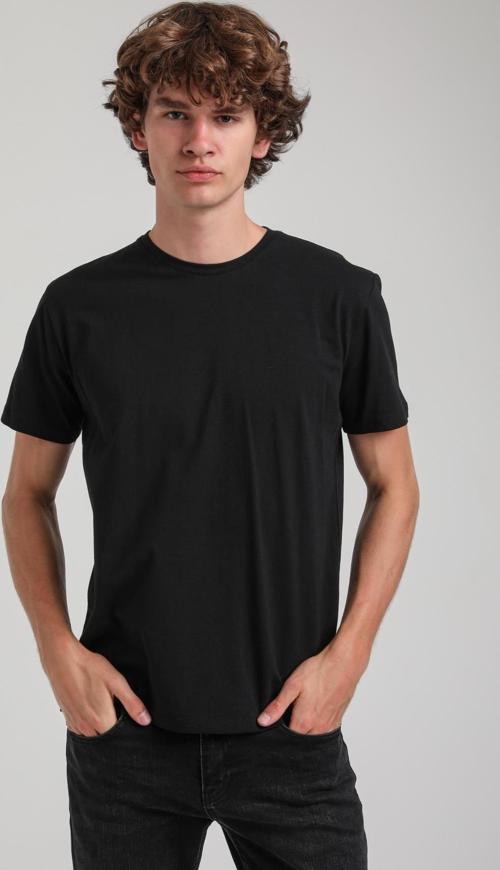 Bisiklet Yaka Siyah Basic Pamuklu Slim Fit  24SSM20339