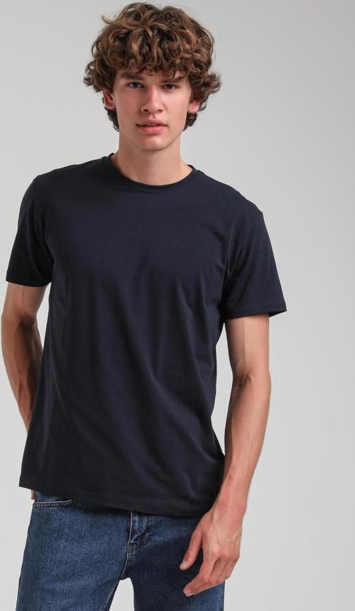 Bisiklet Yaka Lacivert Basic Pamuklu Slim Fit  24SSM20339