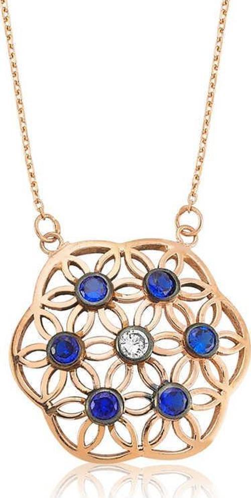 Gümüş Yaşam Çiçeği Bayan Kolye  SL1810