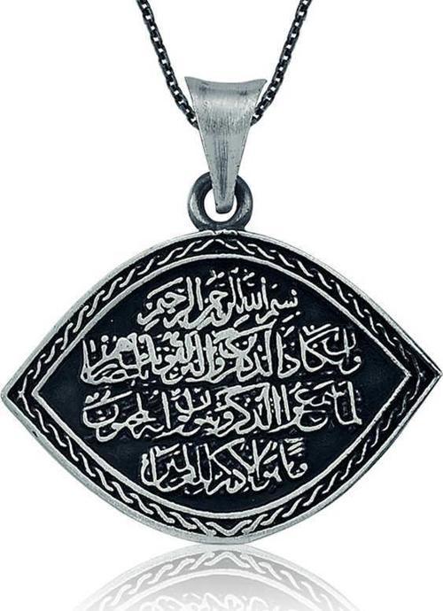 Gümüş Nazar Duası Bayan Kolye  SL1589