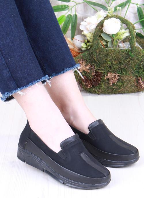 42213 Gnd Siyah Anatomik Rahat Kadın Ayakkabı