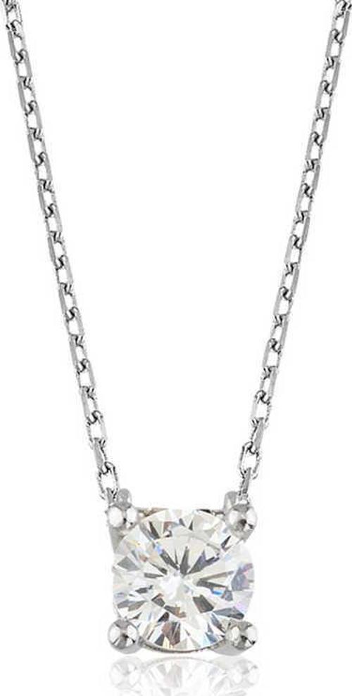 Gümüş Tek Taş Bayan Kolye  SL1913