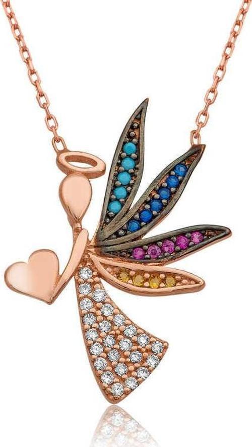 Gümüş Aşk Meleği Bayan Kolye SL1283