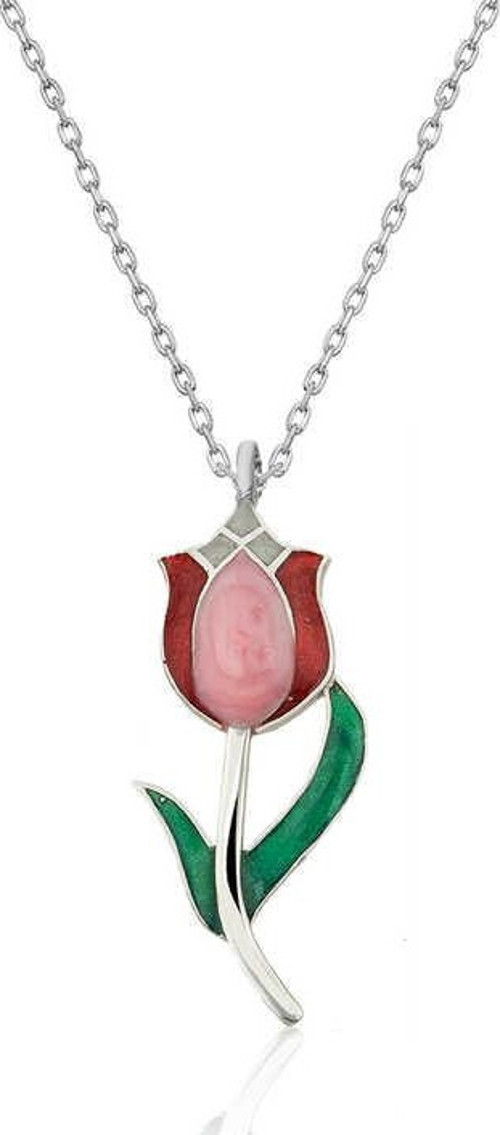Gümüş Lale Bayan Kolye SL8754