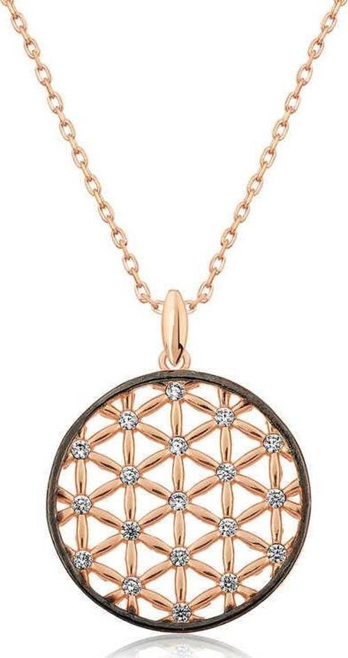 Gümüş Rose Yaşam Çiçeği Kolye  SL3541