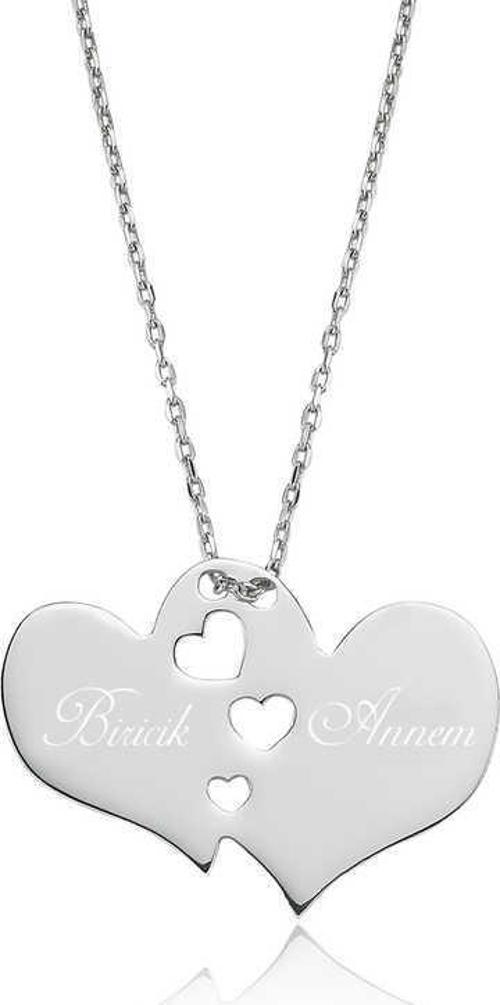 Gümüş Biricik Annem Yazılı Bayan Kolye SL1246