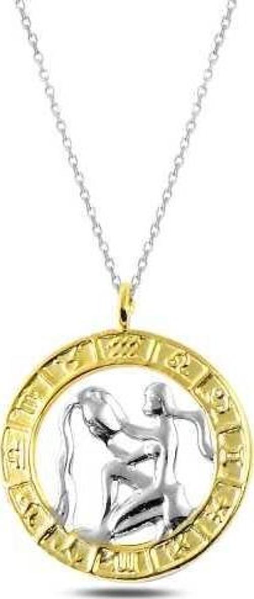 ​Gümüş Gold Kova Burcu Kolye SL3678