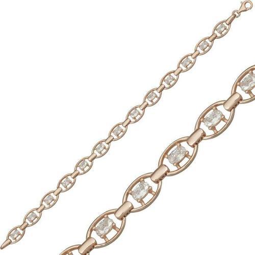 Gümüş Rose Oval Su Yolu Bayan Bileklik SL4569