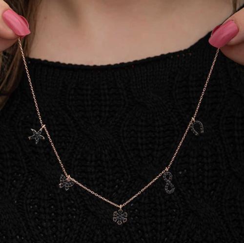 Gümüş Rose Şans Kadın Kolye SL7057