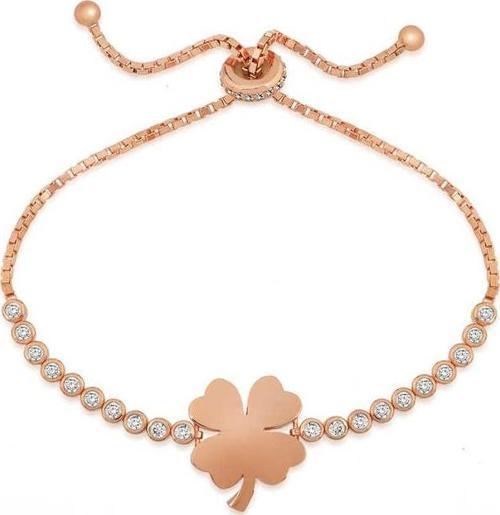 Gümüş Rose Yonca Asansör Bileklik SL3248