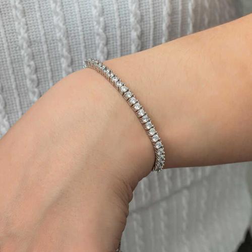 Gümüş Su Yolu Asansörlü Kadın Bileklik SL7383