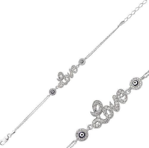 Gümüş Love Bayan Bileklik SL1466
