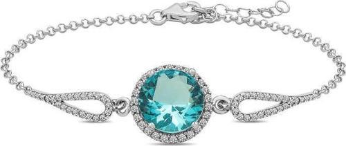 Gümüş Aquamarine Bayan Bileklik SL3829