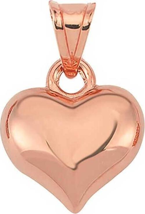 Gümüş 3 Boyutlu Rose Kalp Kadın Kolye Ucu SL5795