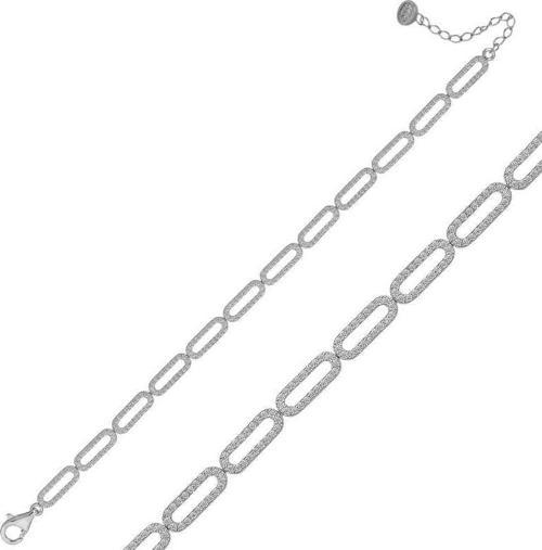 Gümüş Oval Taşlı Bayan Bileklik  SL4204
