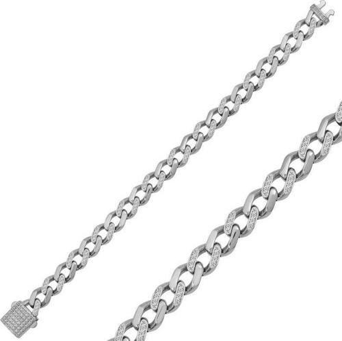 Gümüş Unisex Taşlı Gurmet Bileklik SL4498
