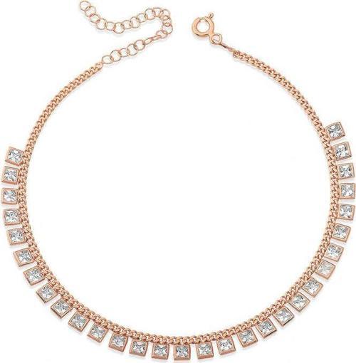 Gümüş Zirkon Taşlı Rose Halhal  SL3522