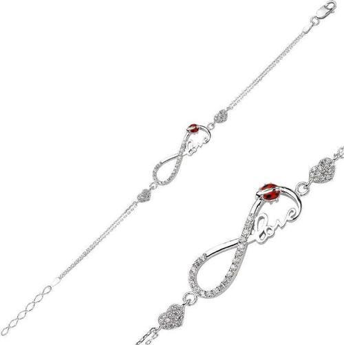 Gümüş Sonsuzluk Love Bayan Bileklik  SL1459
